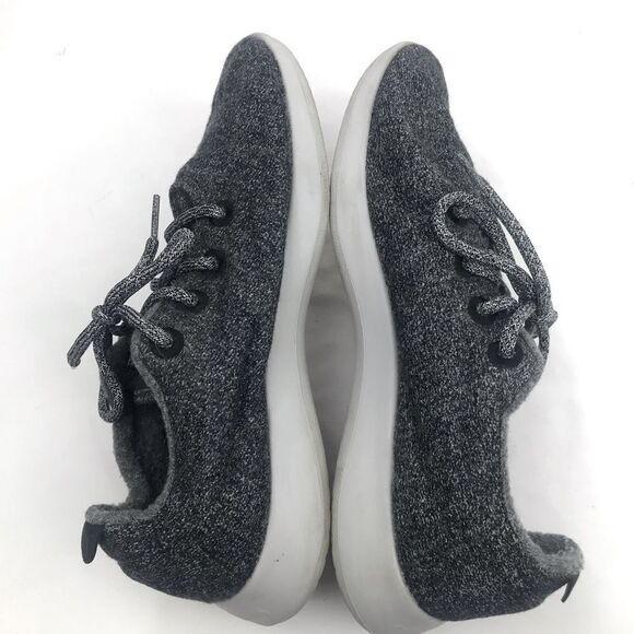 Allbirds Mottled Gray Wool Runner Lace Up Athletic Sneakers - Picture 6 of 14